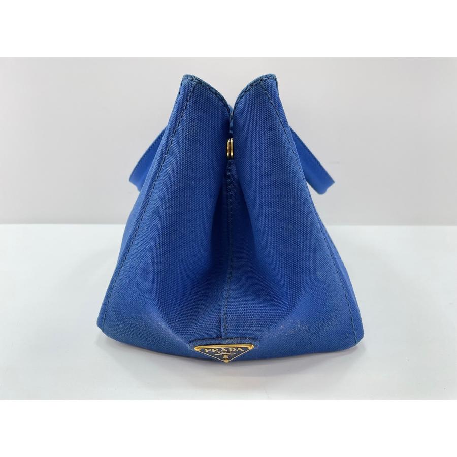 PRADA（プラダ） ハンドバッグ カナパ キャンバス ブルー【中古