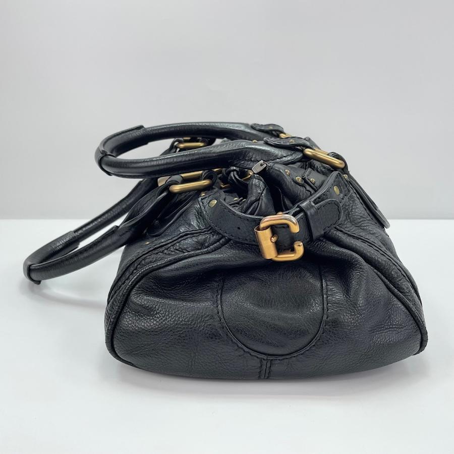 Chloé パディントン ブラック ハンドバッグ 中古品 Chloe（クロエ） ハンドバッグ パディントン スタッズ ブラック【中古