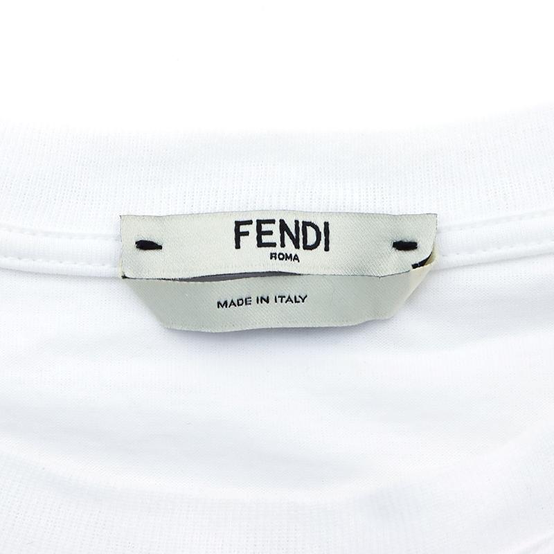 フェンディ FENDI 半袖Ｔシャツ ズッカ ロゴ クロップド コットン ホワイト｜penguin-vintage｜08