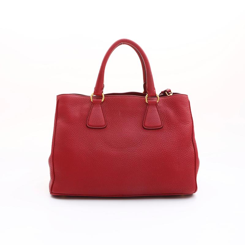 美品✨PRADA サフィアーノ ガレリア 2WAY ショルダー ハンドバッグ PRADA ガレリア サフィアーノ 赤 ハンドバッグ2wayショルダーバッグ