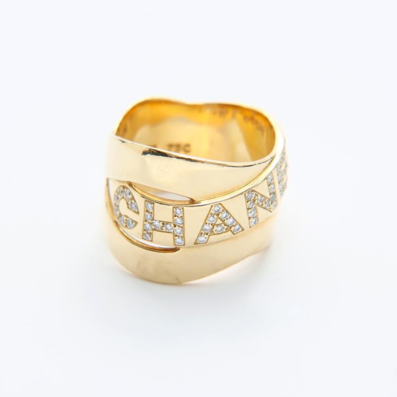 CHANEL（シャネル） リング・指輪 ロゴ ラインストーン Size:9 