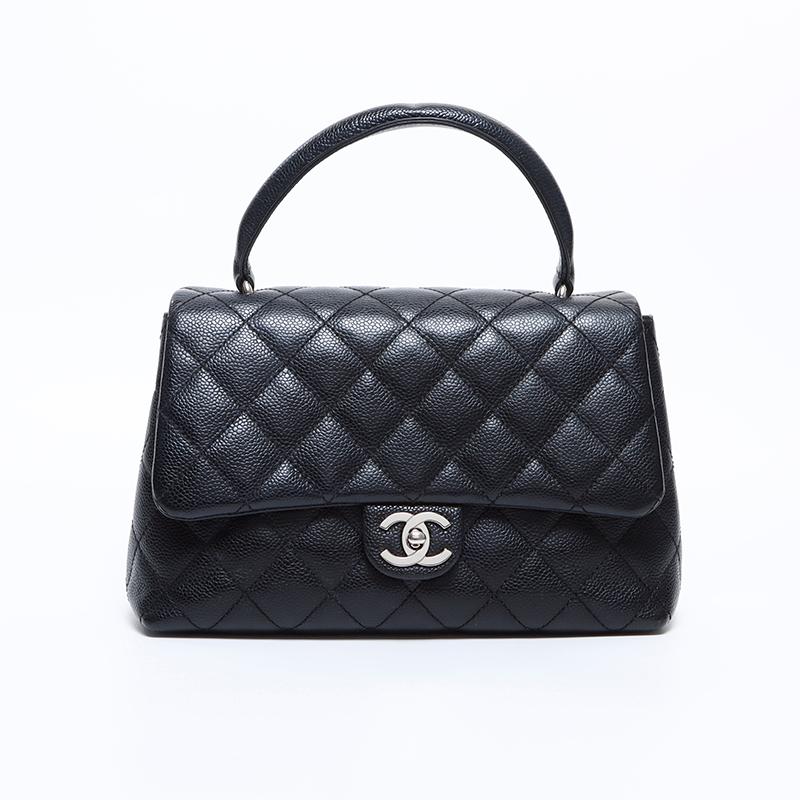 CHANEL シャネル ハンドバッグ 11番台 キャビアスキン ケリー型 CHANEL シャネル ハンドバッグ 11番台 キャビアスキン ケリー型