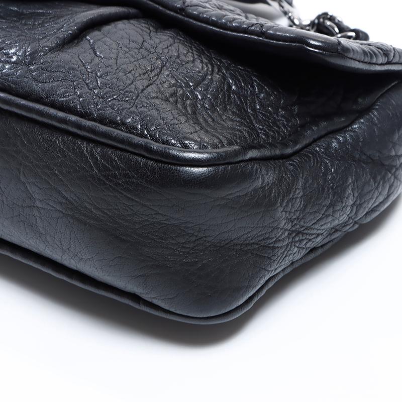 シャネル CHANEL ショルダーバッグ 12番台 マトラッセ チェーン シルバー金具 ブラック