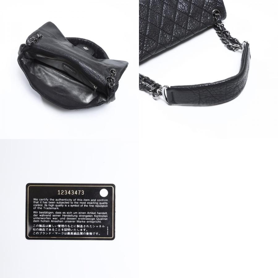 シャネル CHANEL ショルダーバッグ 12番台 マトラッセ チェーン シルバー金具 ブラック