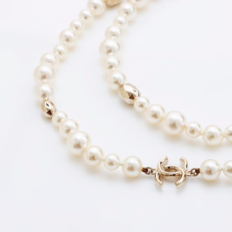 CHANEL シャネル ネックレス パール ココマーク 2連 B17P CHANEL シャネル ネックレス パール ココマーク 2連 B17P