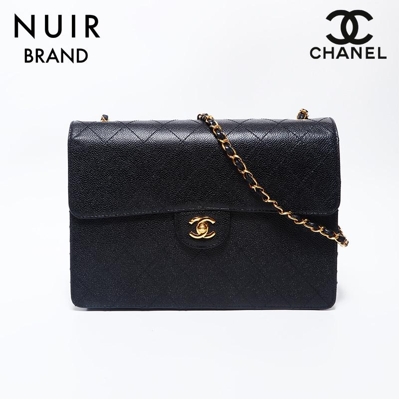 CHANEL シャネル ショルダーバッグ 5番台 キャビアスキン ジャンボ  