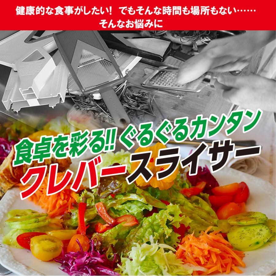 【5日はクーポンで￥300引】クレバースライサー KS-A3 KLEVA SLICER スライサー 1年保証付き 食洗機対応 調理器具 簡単｜penguindou｜02