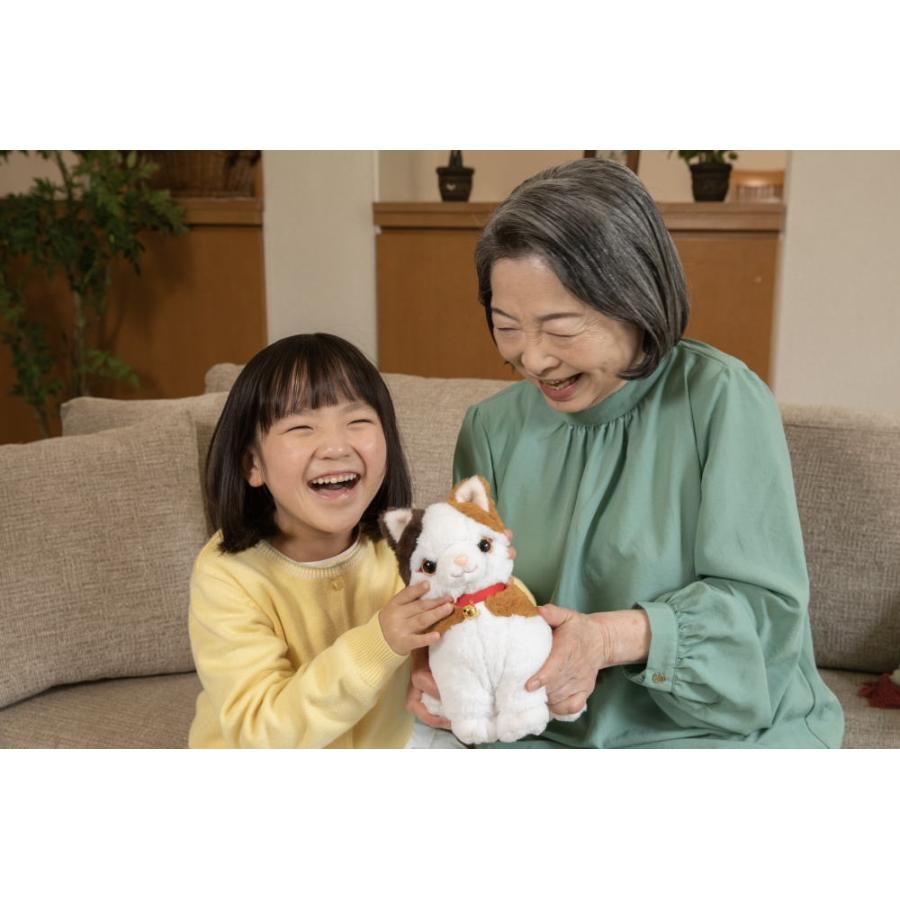 こんにちニャン！みけねこミミコ 音声認識 ぬいぐるみ グッズ 一人暮らし 高齢者 プレゼント 電池付 贈り物  爆買の画像