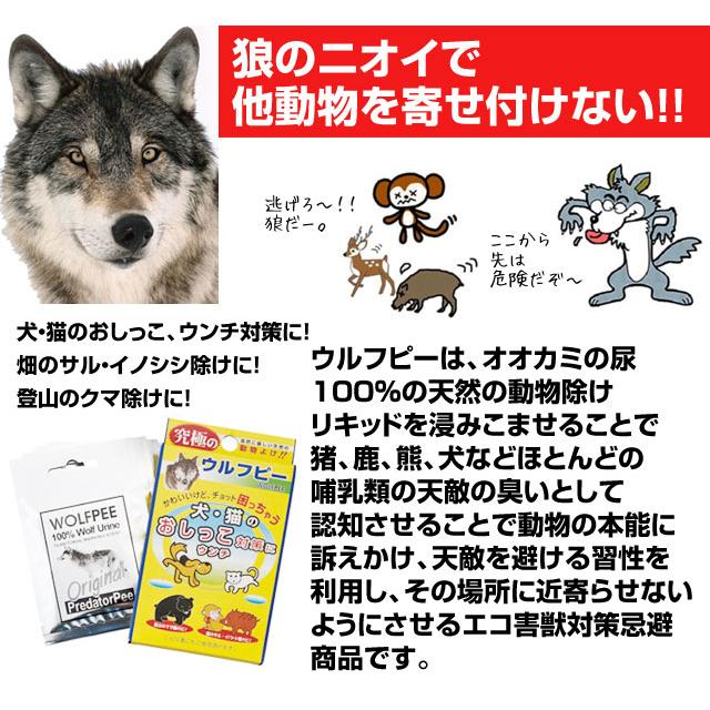 5日はクーポンで最大￥300OFF】ウルフピー 害獣忌避用品 4枚入