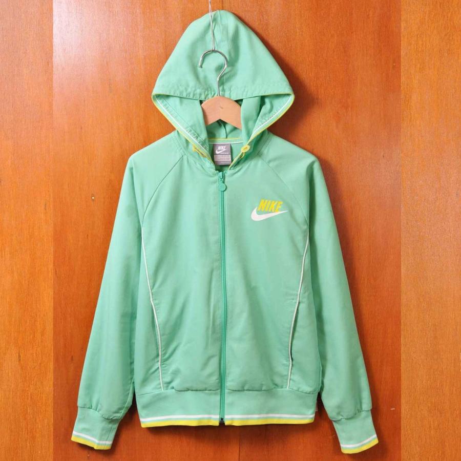 Nike ナイキ ナイロンパーカ フード付ナイロンジャケット ミントグリーン レディースm相当 古着雑貨ペンギントリッパー2号店 通販 Yahoo ショッピング