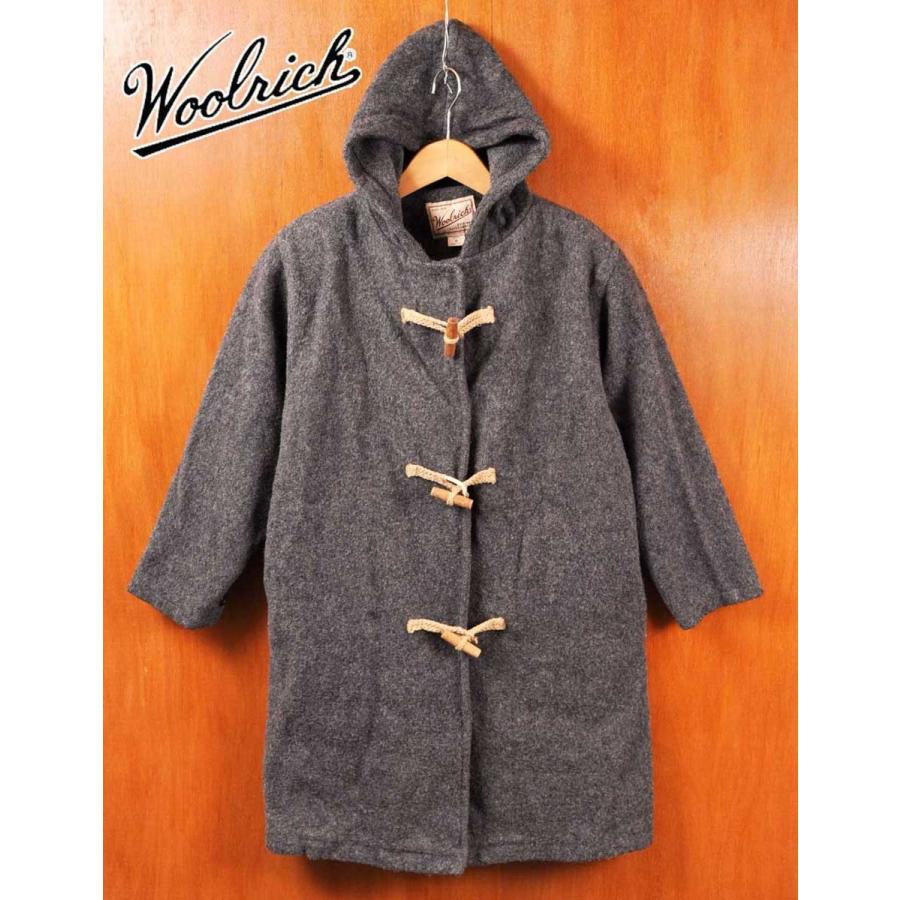 ウールリッチ USA製 ダッフルコート WOOLRICH USA製 ウールリッチ ダッフルコート グレー レディース