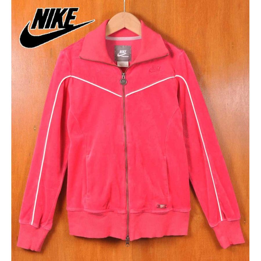 NIKE ナイキ ベロア ジャージ ピンク レディースS(9283 : 古着 NIKE ナイキ ベロア ジャージ ピンク レディースS(9283 : 古着