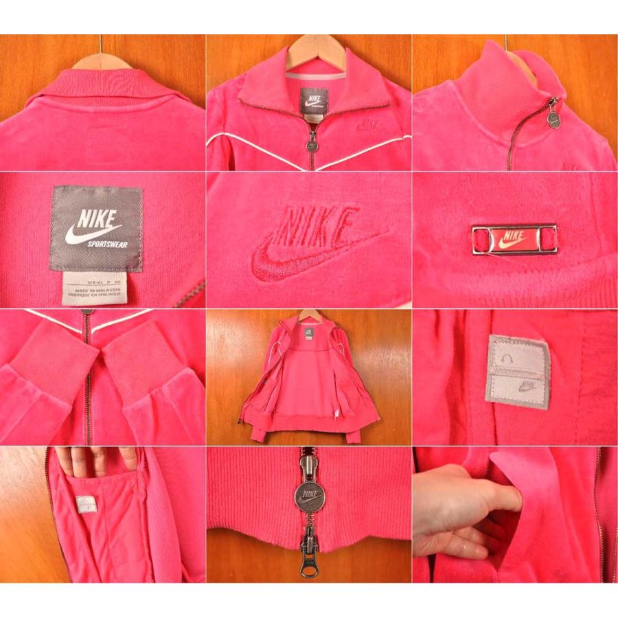 NIKE ナイキ ベロア ジャージ ピンク レディースS(9283 : 古着 NIKE ナイキ ベロア ジャージ ピンク レディースS(9283 : 古着