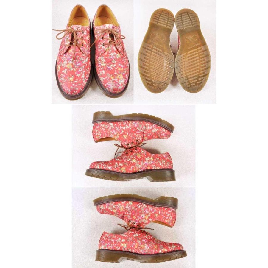 Dr.martens ドクターマーチン 3ホールシューズ レッド 花柄 ナイロン