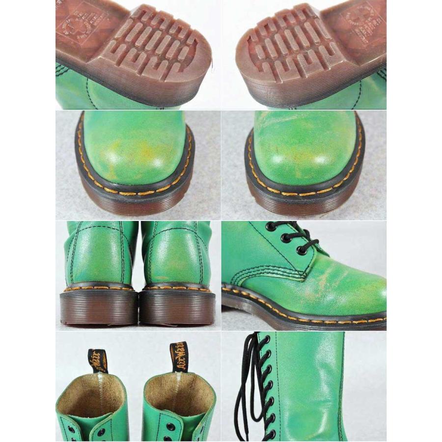 Dr.martens ドクターマーチン 14ホールブーツ グリーン×イエロー