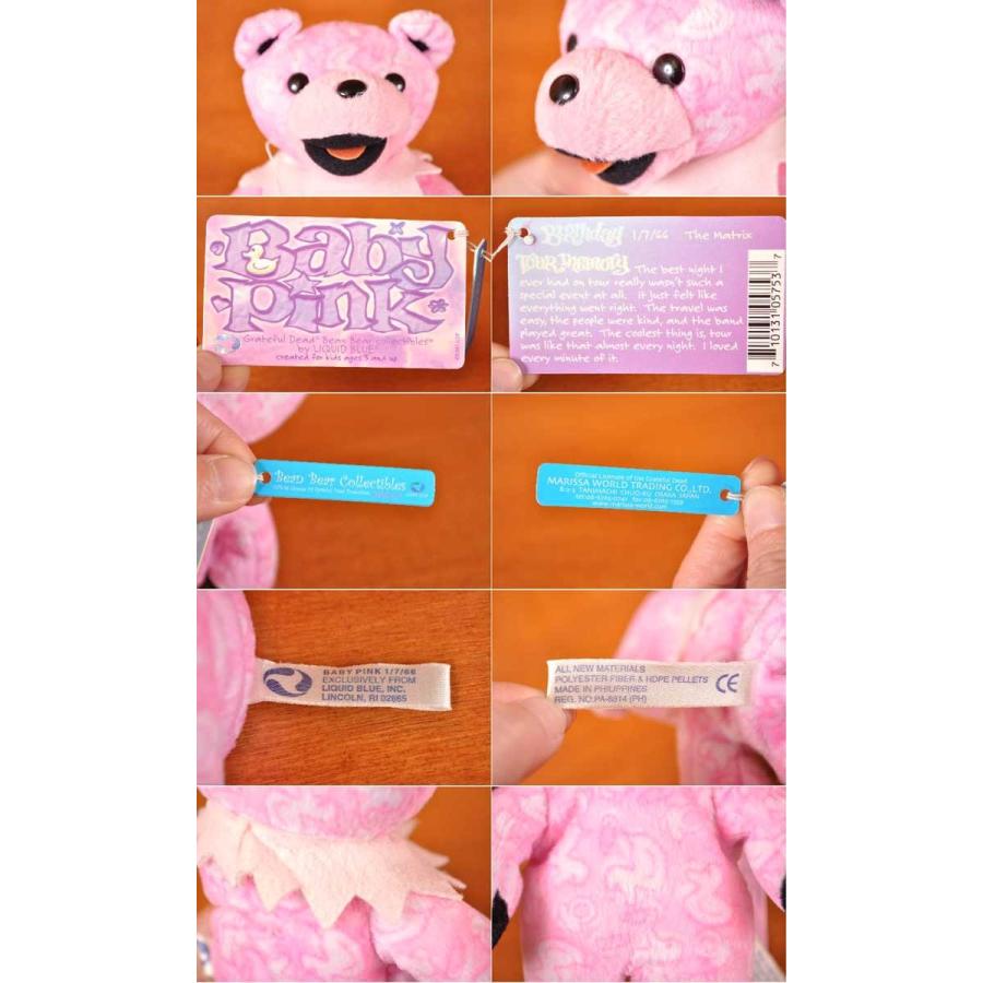 LIQUID BLUE Grateful Dead Bean Bear グレイトフルデッド ビーンベア デッドベア BABY PINK ベイビーピンク｜penguintripper2｜03