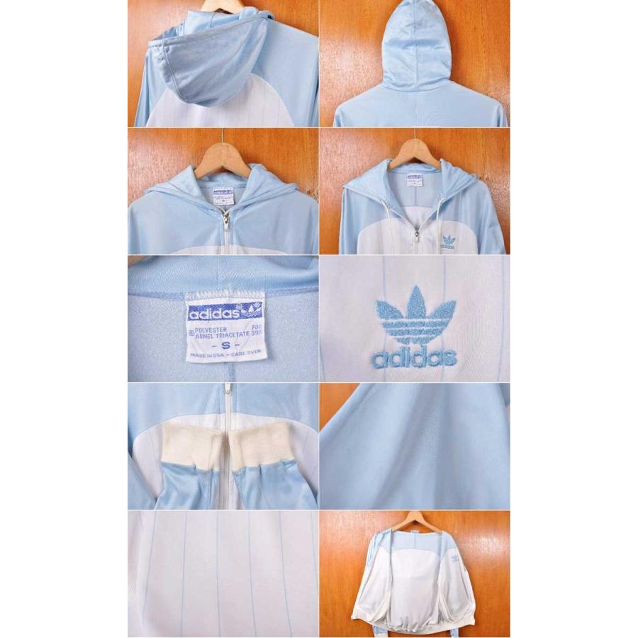 ヴィンテージ 1980年代 USA製 adidas アディダス フード付 ジャージ 