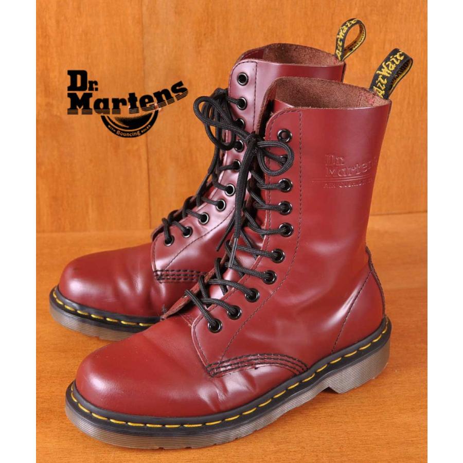 Dr.martens ドクターマーチン 10ホールブーツ チェリーレッド レザー