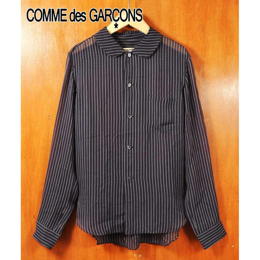 AD2024 24AW ストライプギャザーフレアフリル丸襟シャツ ラウンド