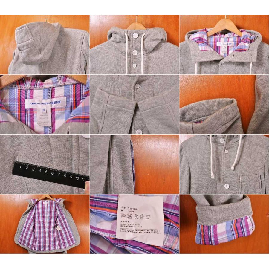 コムデギャルソンSHIRTチェック柄ジャケット フード付き コムデギャルソンSHIRTチェック柄ジャケット フード付き COMME