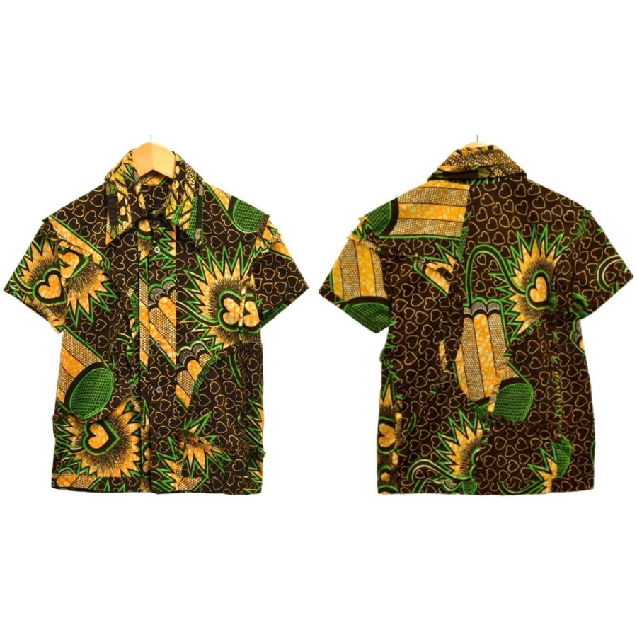 予約 半袖シャツ コム デ ギャルソン トリコ 日本製 03年 フリル レディースs ハート柄 ダークブラウン リバーシブル 半袖 Www Propac Ma