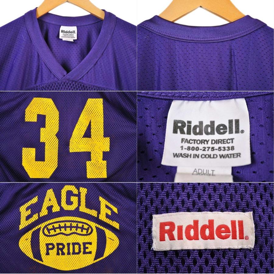Riddell リデル カレッジ系 フットボールシャツ ナンバリング メッシュ 
