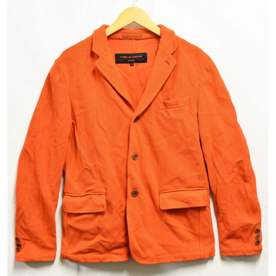 6180 コムデギャルソンオムプリュス テーラードジャケット メッシュ オレンジ COMME des GARCONS 2000年代 日本製 コム・デ・ギャルソン オム