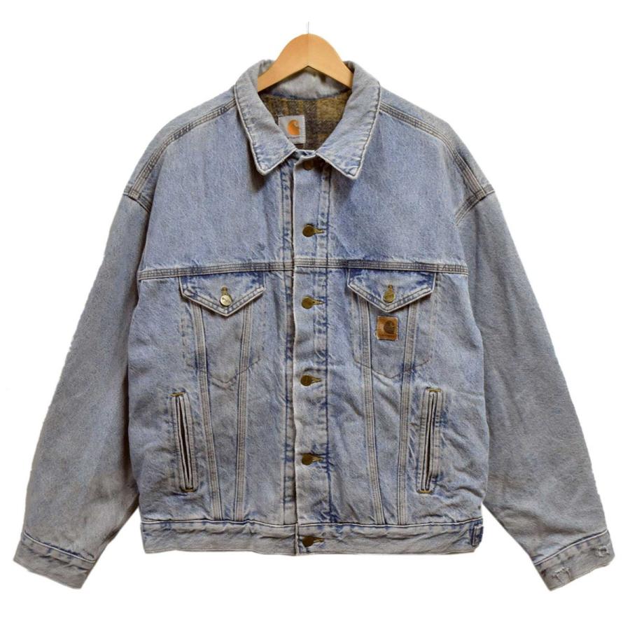 ビッグサイズ Carhartt カーハート ブランケットライナー デニムジャケット Gジャン ブルーデニム XL相当(32495｜penguintripper2