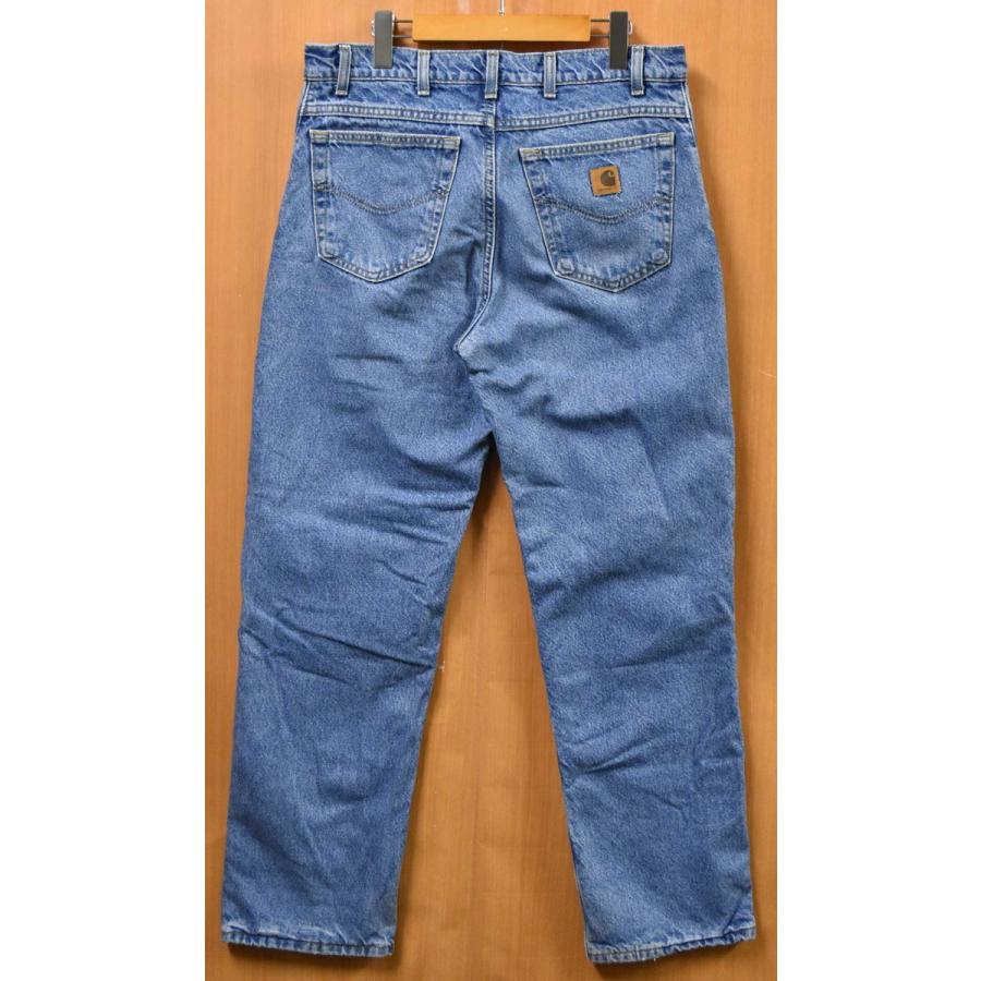 Carhartt カーハート デニムパンツ ストレート ブルー　裏地フランネル Carhartt（カーハート） 裏地フランネル生地 5ポケット デニムパンツ