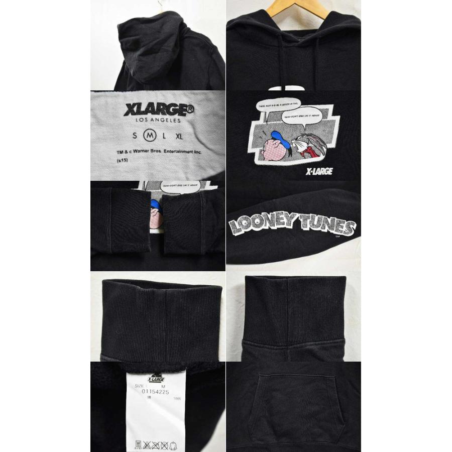 XLARGE エクストララージ ルーニーテューンズ バックスバニー プルオーバー スウェット パーカ ブラック メンズM(32991｜penguintripper2｜03