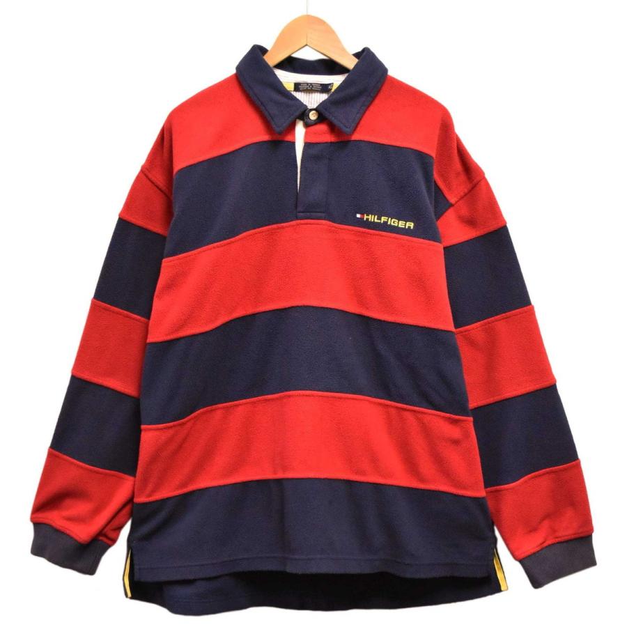 トミーヒルフィガー　ラガーシャツ　オーバーサイズ TOMMY HILFIGER ビッグサイズ トミーヒルフィガー 長袖ラガー