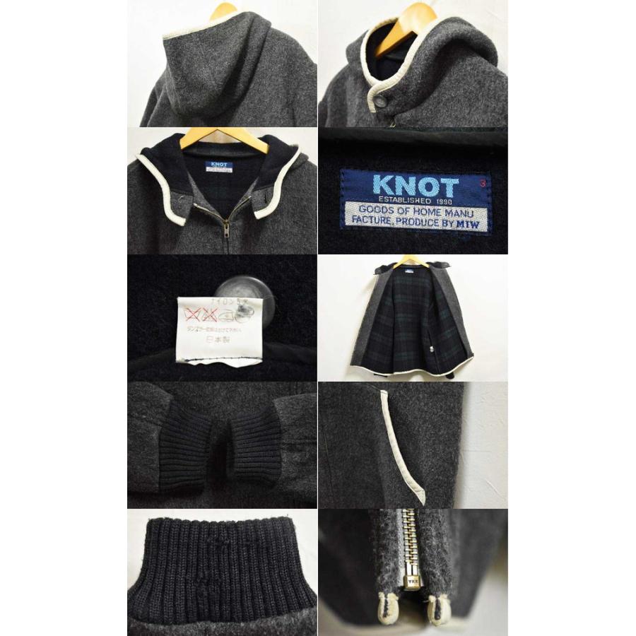 日本製 KNOT MADE IN WORLD MIW ウールコート ショート丈 フルジップ 