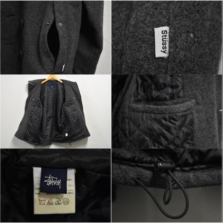 STUSSY（ステューシー） Pコート ピーコート ウール ダークグレー
