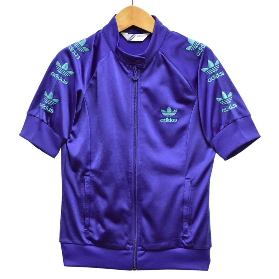 adidas アディダス フルジップ 半袖 ジャージ トレフォイルロゴ adidas アディダス フルジップ 半袖 ジャージ トレフォイルロゴ