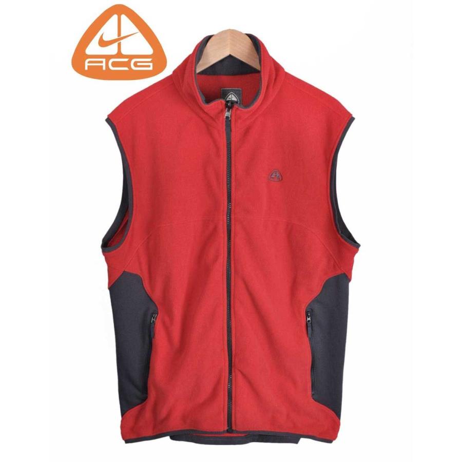 Nike ナイキ Acg フリースベスト レッド グレー メンズl 古着雑貨ペンギントリッパー 通販 Yahoo ショッピング