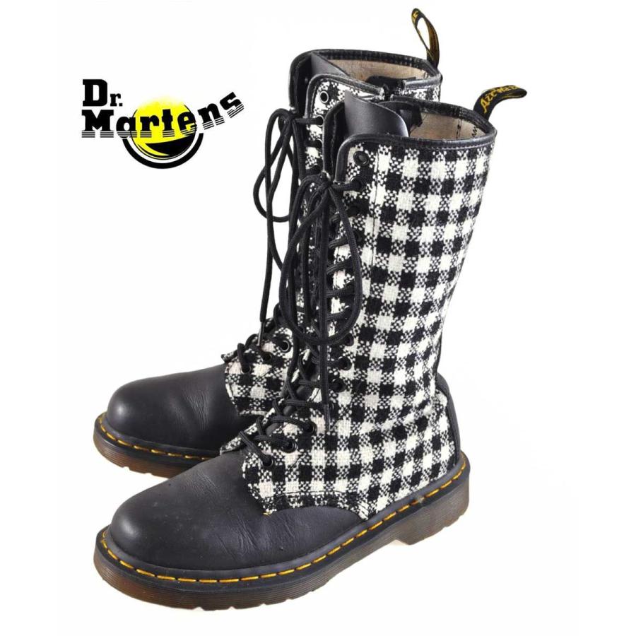 ドクターマーチン UK5 チェッカー柄 未使用品 ドクターマーチン DR.MARTENS タータン ファブリック