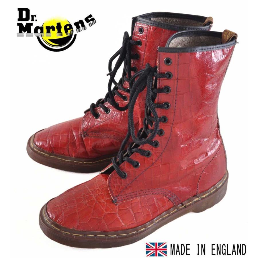 イングランド製 ヴィンテージ 70年代 刻印前 Dr.martens ドクターマーチン 10ホールブーツ クロコダイル UK4相当  23.0cm相当(12948 :14Y0012948-14Z17:古着雑貨ペンギントリッパー - 通販 - Yahoo!ショッピング