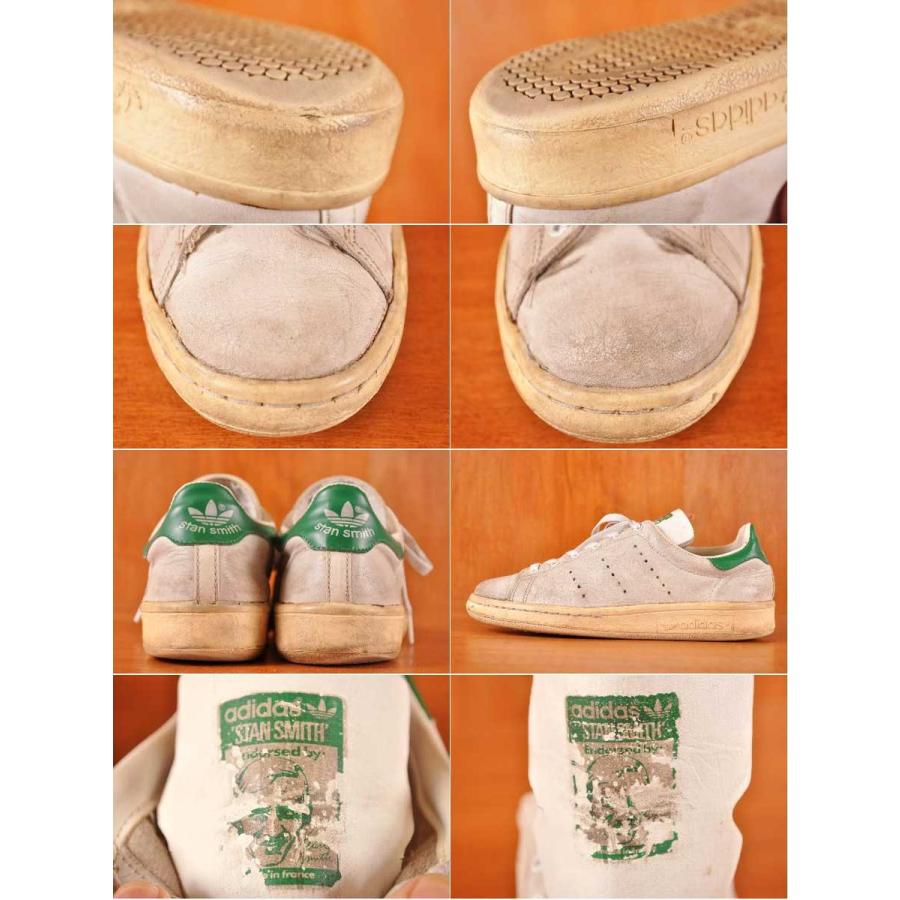 ヴィンテージ 1980年代 フランス製 adidas アディダス STAN SMITH スタンスミス ホワイト レザー 24.5cm(13395｜penguintripper｜03