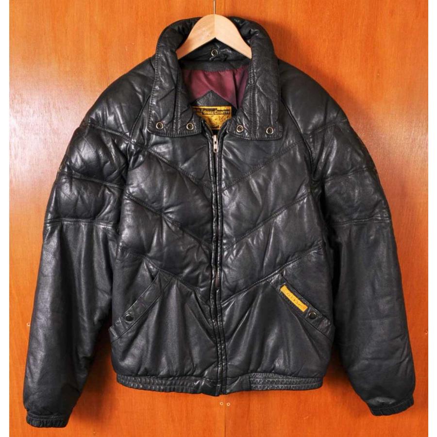 ヴィンテージ 80年代 Double Goose Country ダブルグースカントリー レザー ダウンジャケット M相当 古着雑貨ペンギントリッパー 通販 Yahoo ショッピング