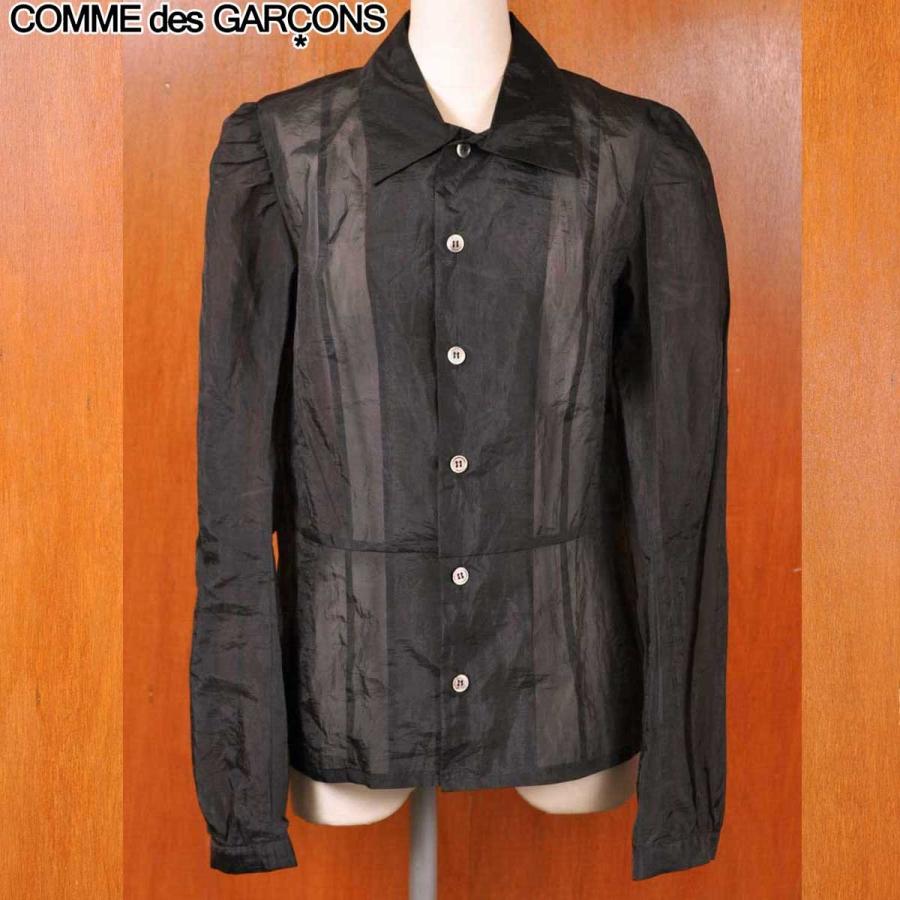 ヴィンテージ  tricot COMME des GARCONS トリコ コム・デ・ギャルソン シースルー 長袖シャツ ブラック レディースM相当(19006