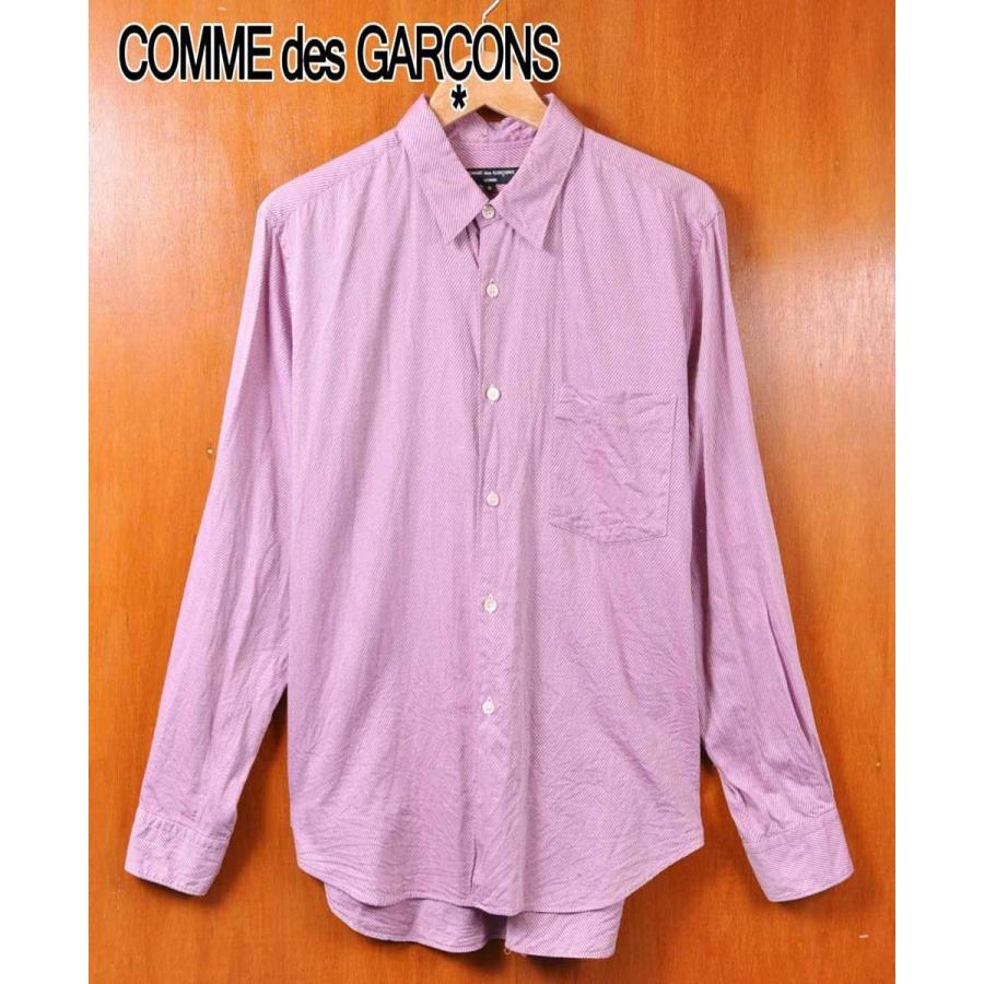 COMME des GARCONS 長袖シャツ M 薄紫ストライプ COMME des GARCONS HOMME コム・デ・ギャルソン オム 長袖シャツ