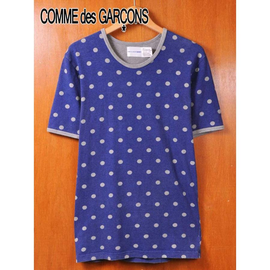 リトアニア製 コム デ ギャルソン シャツ 半袖tシャツ ネイビー グレー ドット柄 メンズs 古着雑貨ペンギントリッパー 通販 Yahoo ショッピング