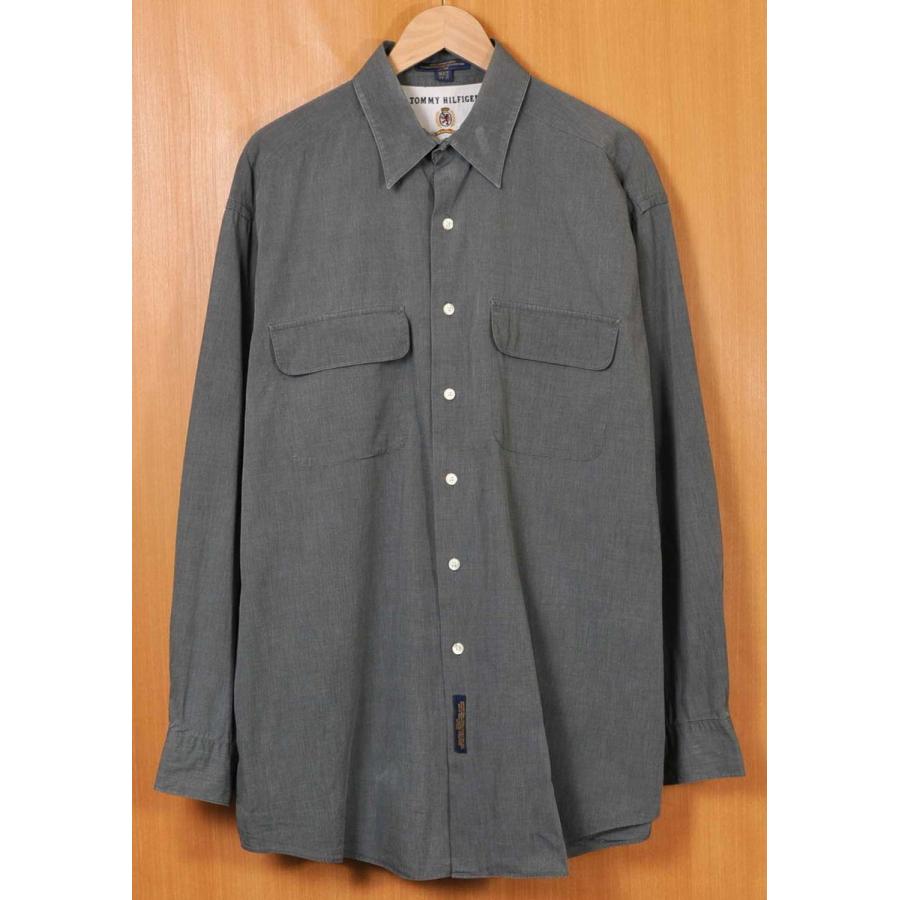 ビッグサイズ Tommy Hilfiger トミーヒルフィガー 長袖シャツ グレー メンズ2xl相当 古着雑貨ペンギントリッパー 通販 Yahoo ショッピング