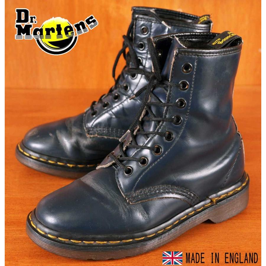 イングランド製 ヴィンテージ Dr Martens ドクターマーチン 8ホールブーツ ネイビー Uk3 22 0cm 17x24 古着雑貨ペンギントリッパー 通販 Yahoo ショッピング