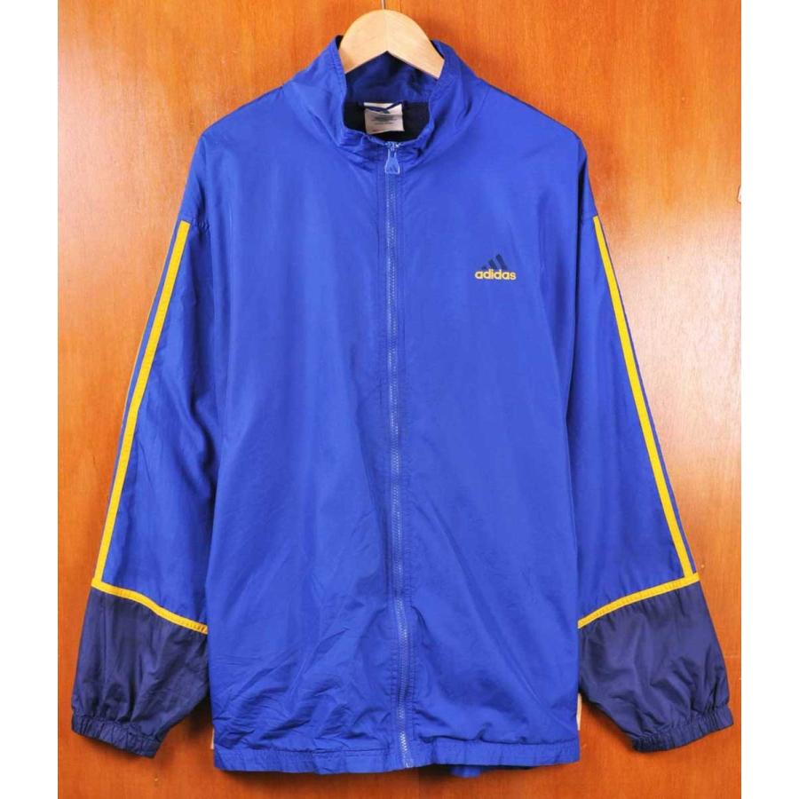 adidas（アディダス） ビッグサイズ ナイロンジャケット ブルー