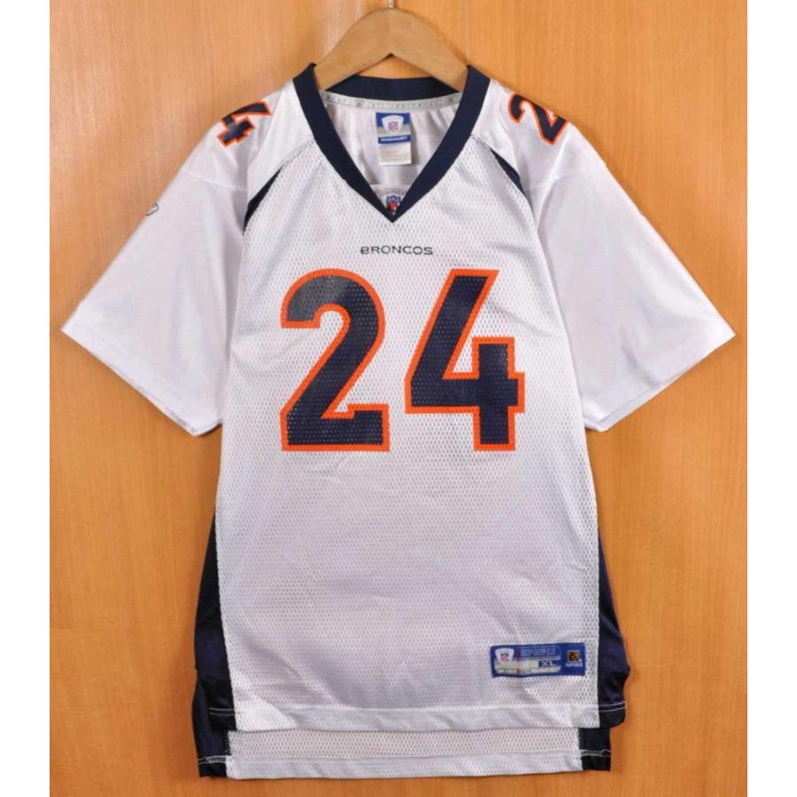 NFL ブロンコスリーボック アメフト ゲームシャツ ユニフォーム 刺繍 2XL Reebok（リーボック） NFL デンバー・ブロンコス フットボールシャツ