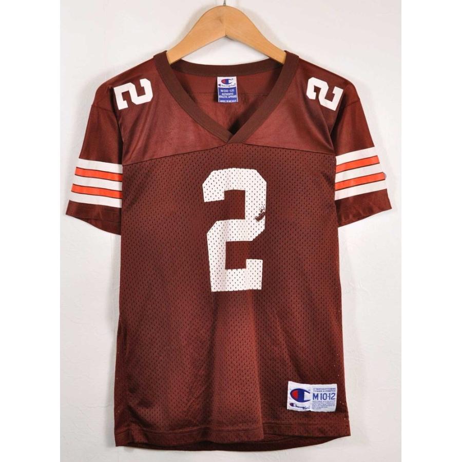 高速配送 Champion チャンピオン Nfl クリーブランド ブラウンズ フットボールシャツ ユニフォーム レディースm相当 Materialworldblog Com