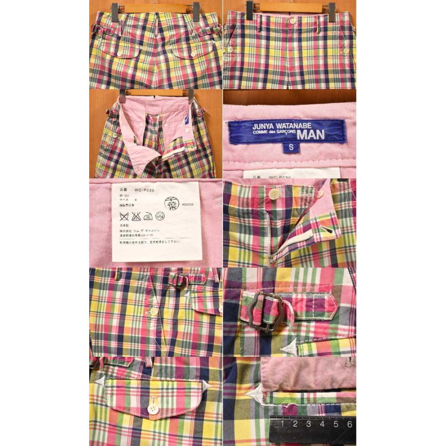 comme des garcons 08aw チェック ハーフパンツ コムデギャルソンオム チェック ショートパンツ ハーフパンツ