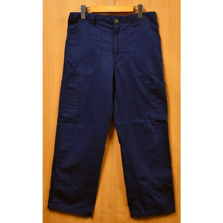 Carhartt カーハート リップストップ生地 カーゴパンツスタイル ワークパンツ ネイビー W32相当(32517