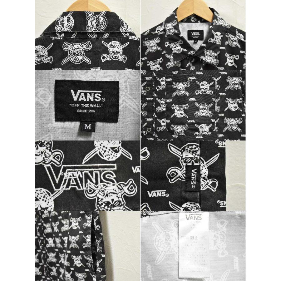 VANS（ヴァンズ） バンズ 半袖シャツ スナップボタン ブラック 